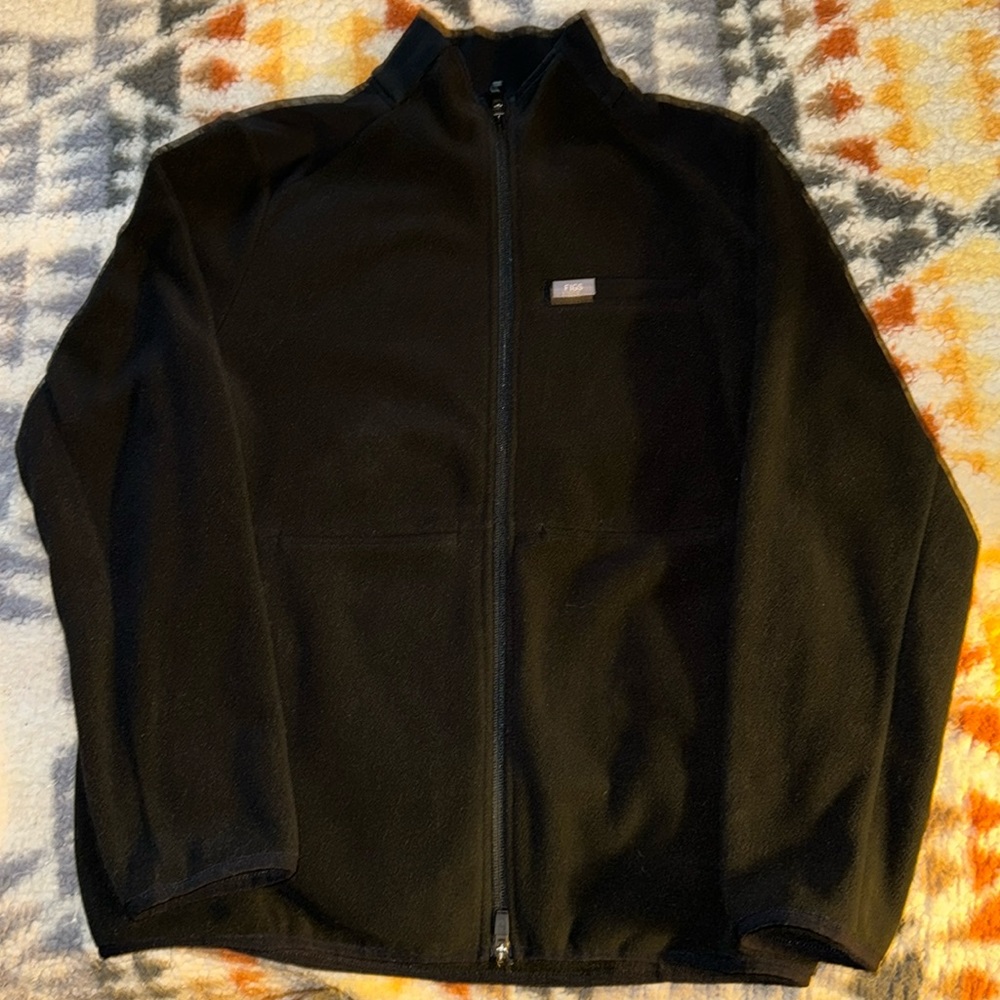 Figs on- shift fleece jacket. Black. Medium.